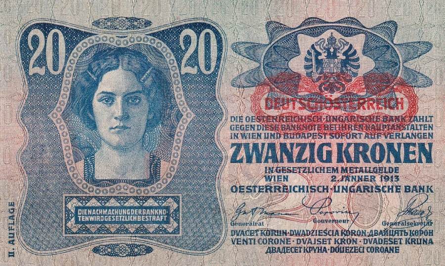 Rakousko, 20 Kronen 1913