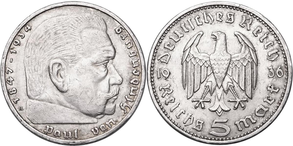 Německo, 5 Marka 1936 A
