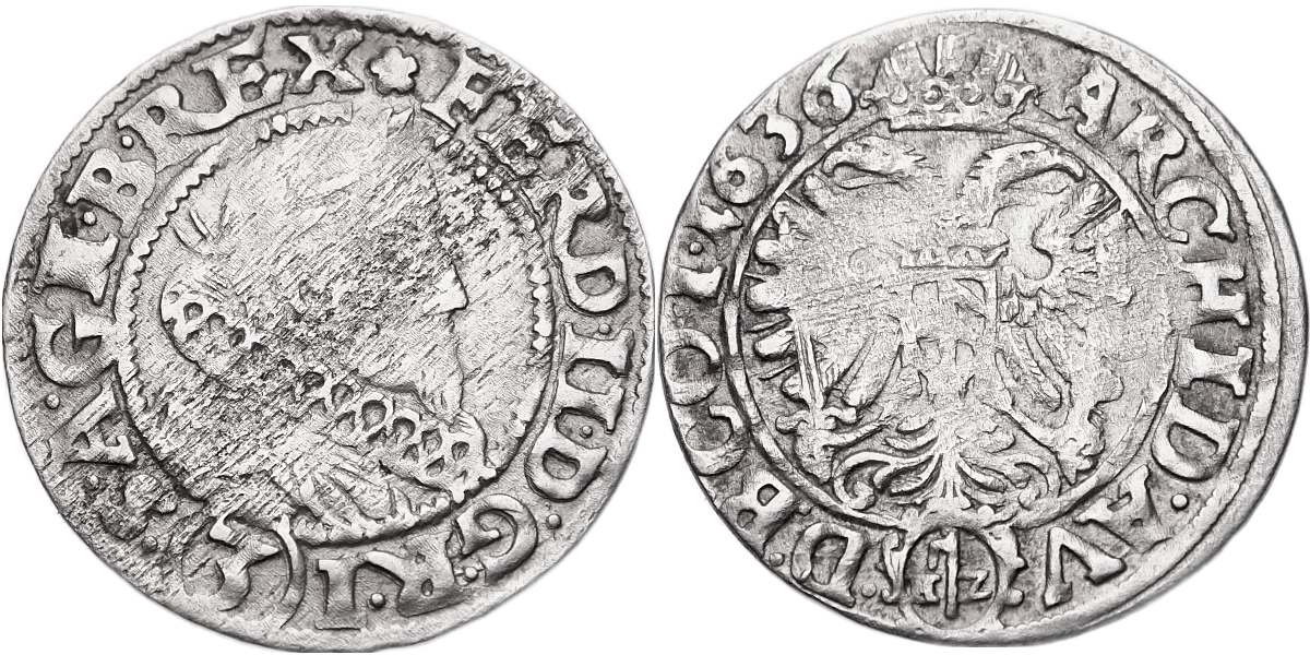 Ferdinand II. 1619 - 1637, 3 Krejcar 1636