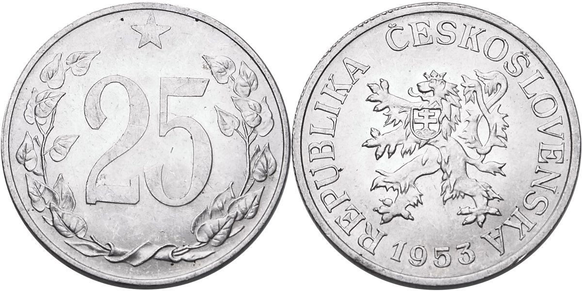Československo, 25 Haléř 1953