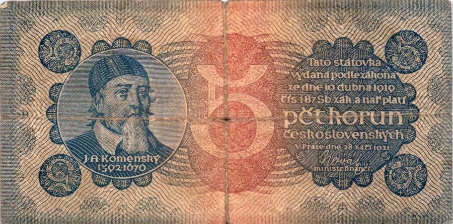 Československo 1919 - 1939, 5 koruna 1921