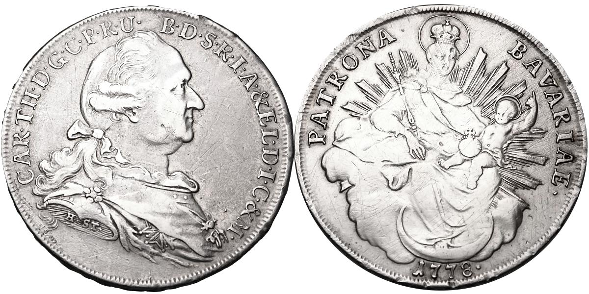 Německo - Bavorsko Karel Teodor 1778 - 1799, Tolar 1778 H ST