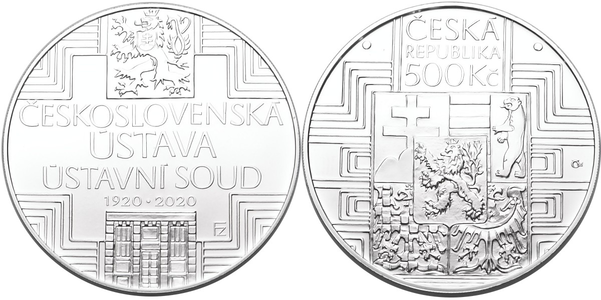 Česká republika, 200 Kč 2020 standard, 100. výročí Schválení československé ústavy, není certifikát