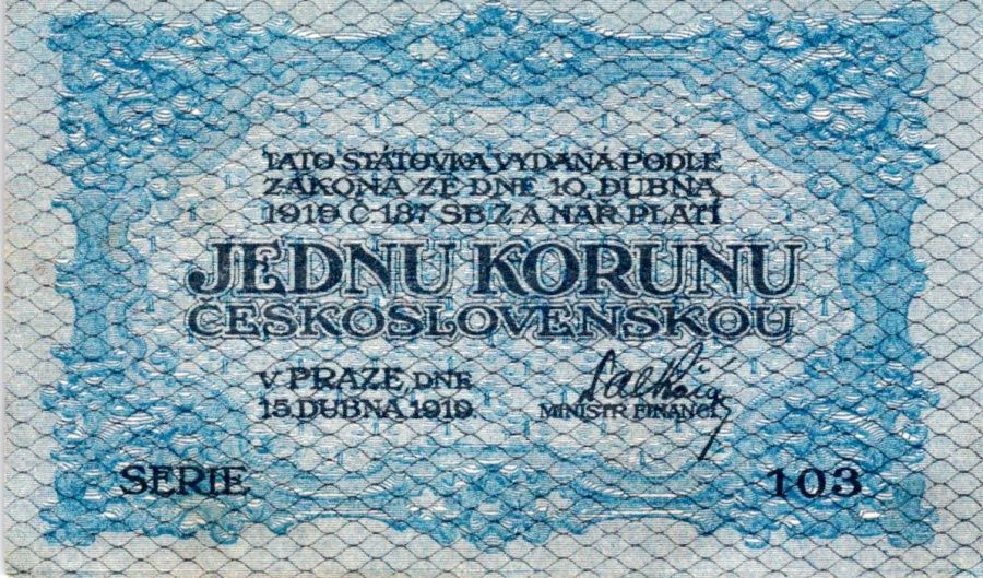 Československo 1919 - 1939, 1 Koruna 1919