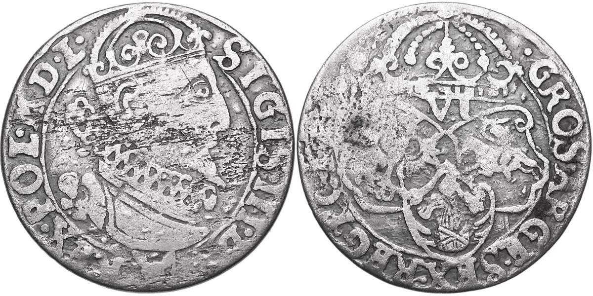 Polsko, Zikmund III. 1587 - 1632, 6 Groš nečitelný datum