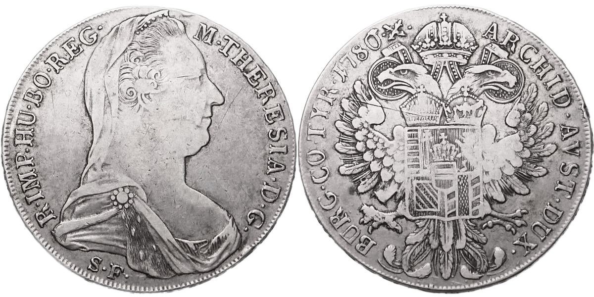 Marie Terezie 1740 - 1780, Tolar 1780 SF