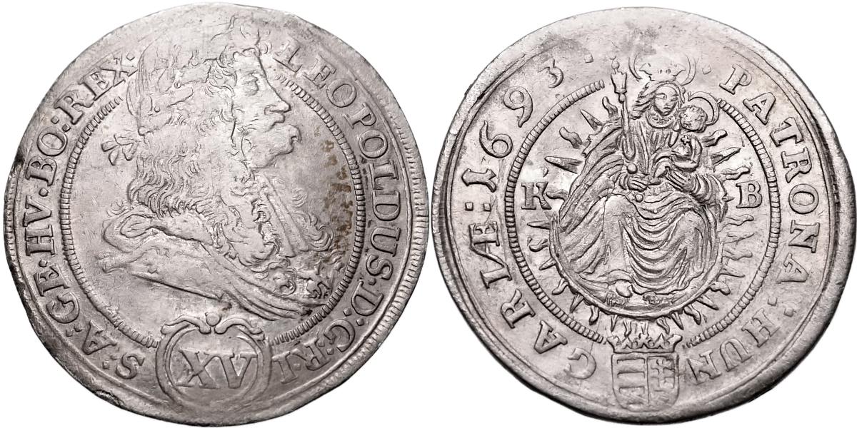 Leopold I., 1657 - 1705, XV Krejcar 1693 KB