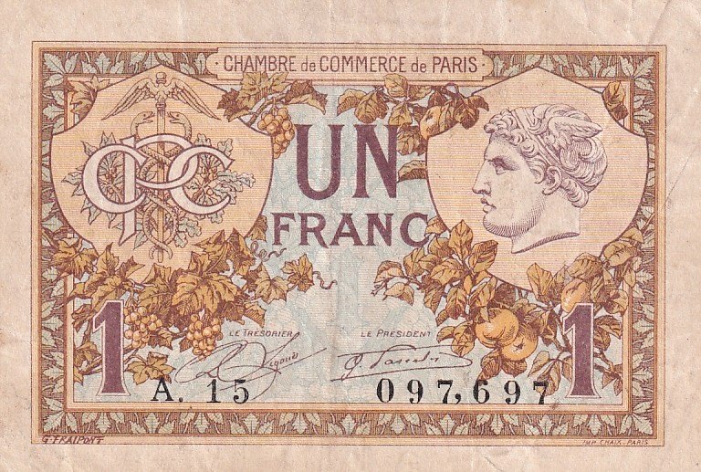 Francie, Paříž, 1 Franc 1920
