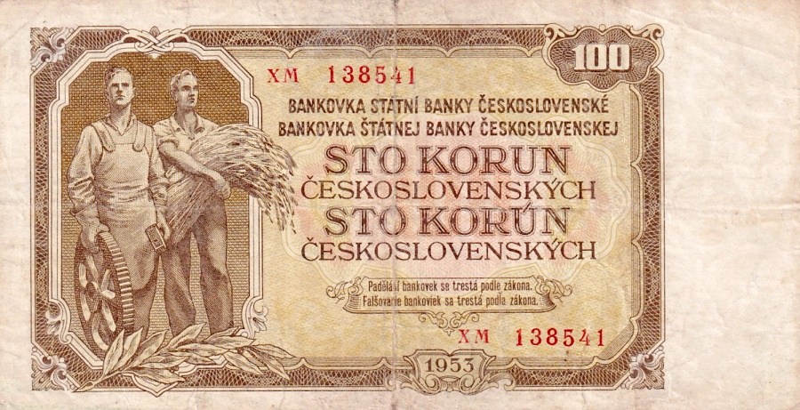 Československo 1953, 100 Kčs 1953