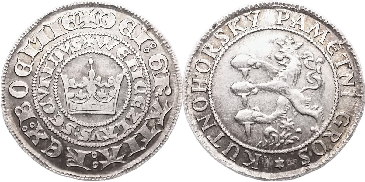 Česká republika, pamětní groš kutnohorský Václav II.