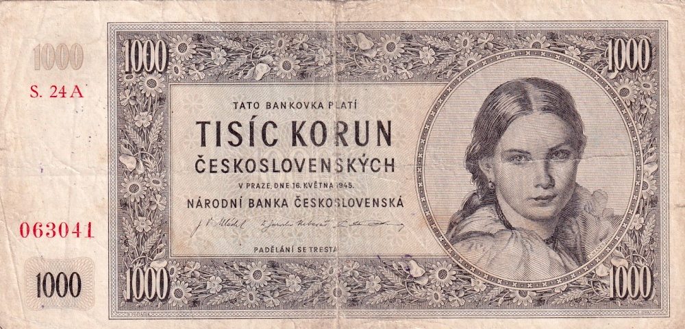 Československo 1945 - 1953, 1000 Koruna 1945
