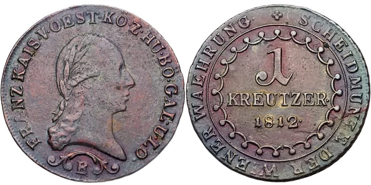 František II. 1792 - 1835, 1 Krejcar 1812 B