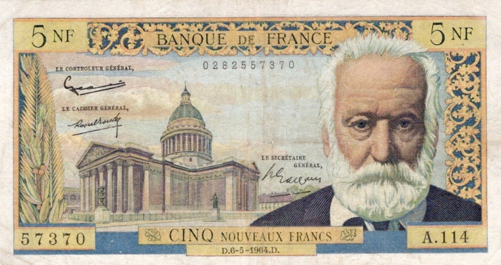 Francie, 5 Nouveaux Francs 1964