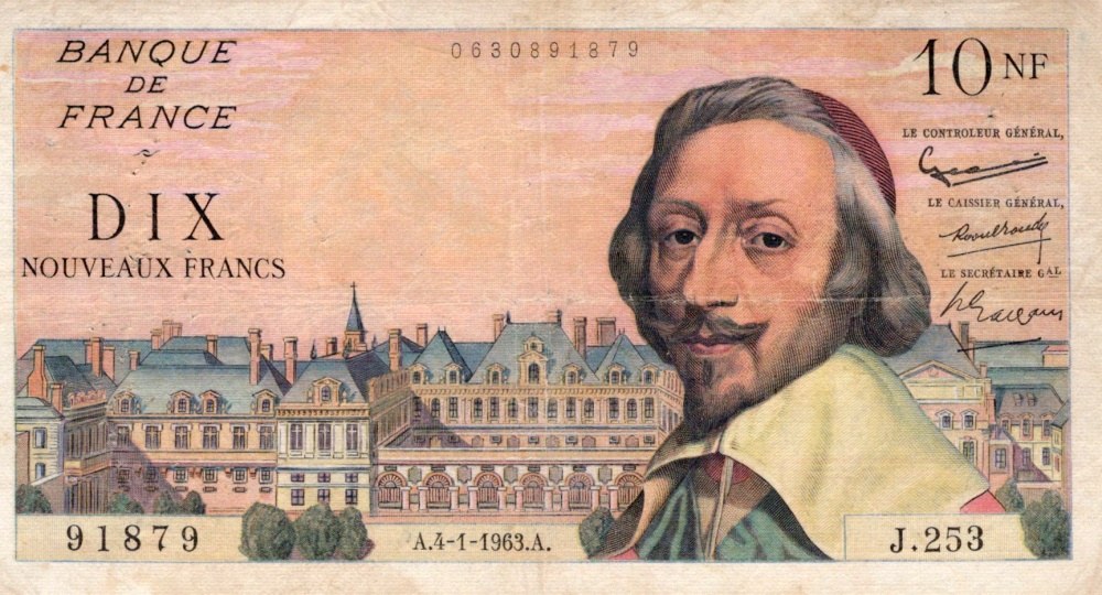 Francie, 10 Nouveaux Francs 1963