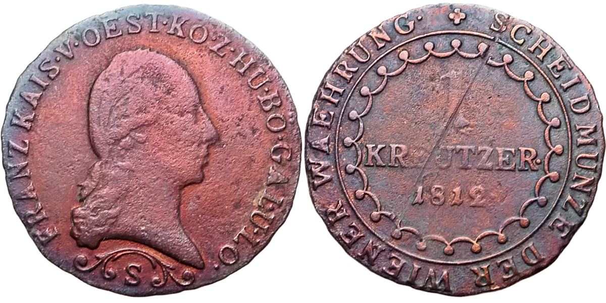 František II. 1792 - 1835, Krejcar 1812 S