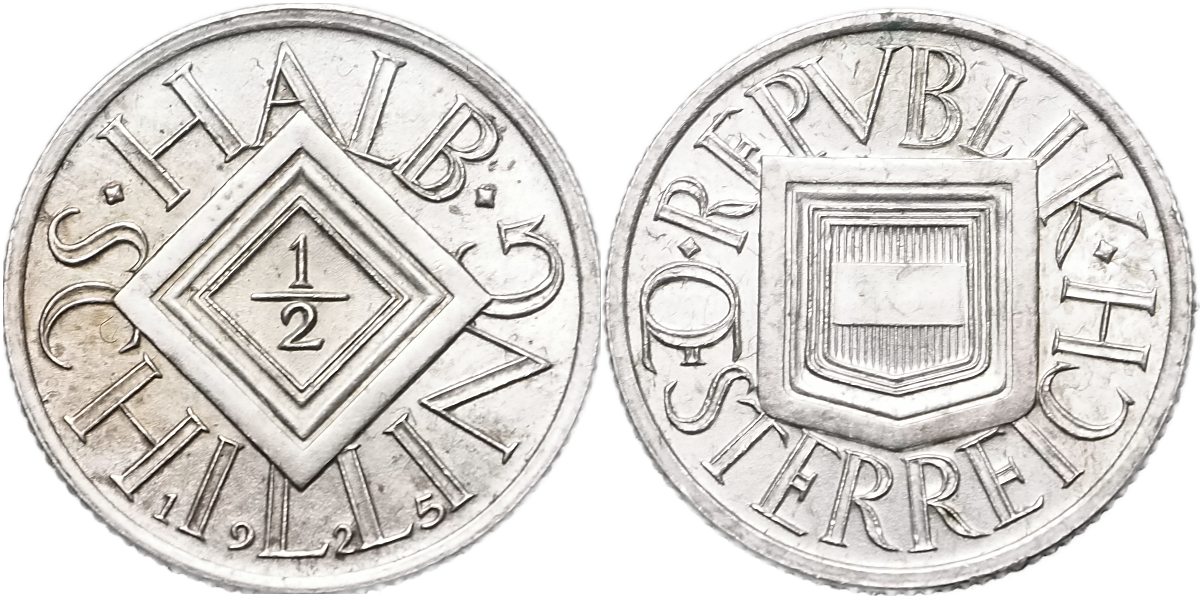 Rakousko, 1/2 Schilling 1925
