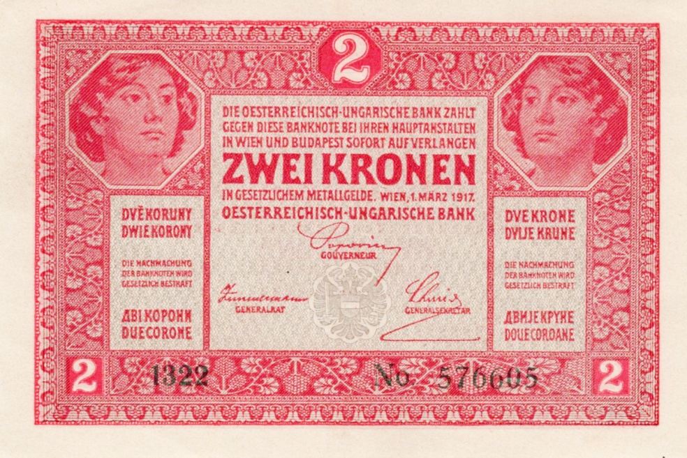 Rakousko - Uhersko, 1867 - 1918, 2 Koruna 1917