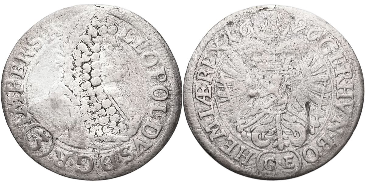 Leopold I. 1657 - 1705, 3 Krejcar 1696