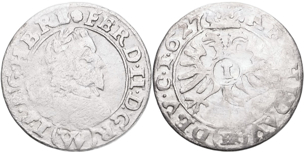 Ferdinand II. 1619 - 1637, Krejcar 1627 Vratislav