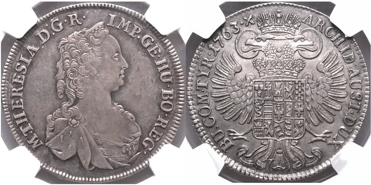 Marie Terezie 1740 - 1780, 1/2 Tolar 1763