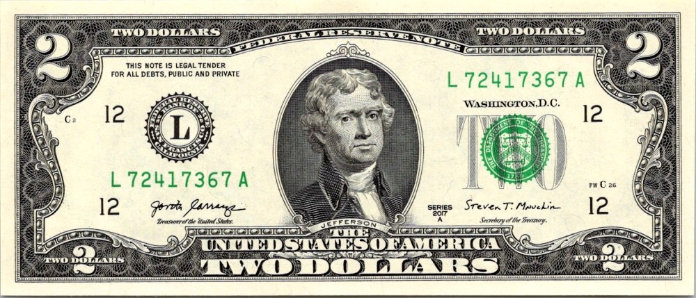 USA, 2 Dollars 2017
