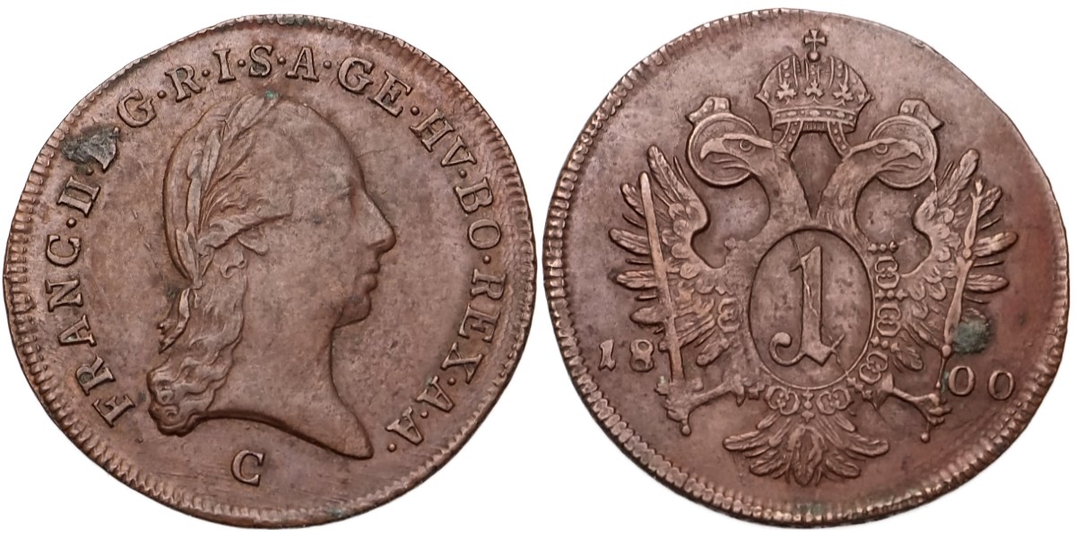 František II. 1792 - 1835, 1 Krejcar 1800 C