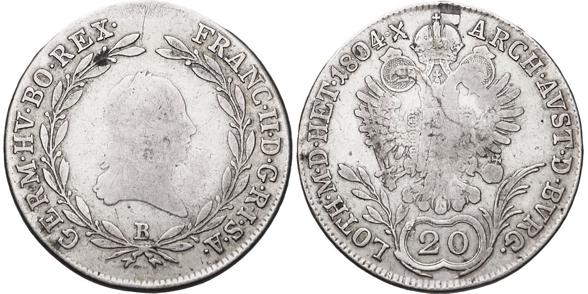 František II. 1792 - 1835, 20 Krejcar 1804 B