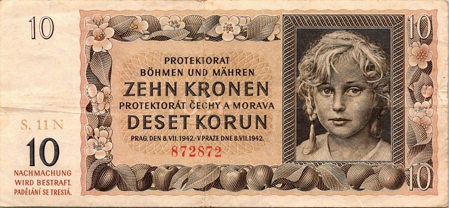 Protektorát 1939 - 1945, 10 Korun 1942