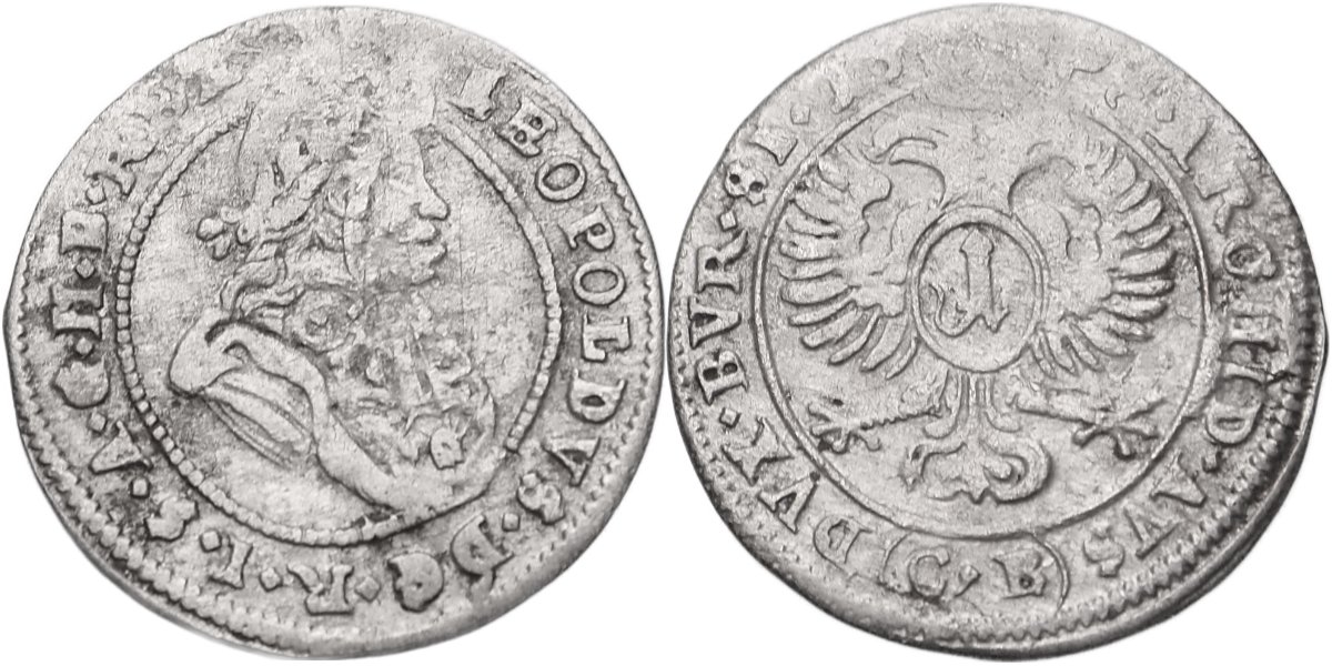 Leopold I. 1657 - 1705, 1 Krejcar 1698 CB