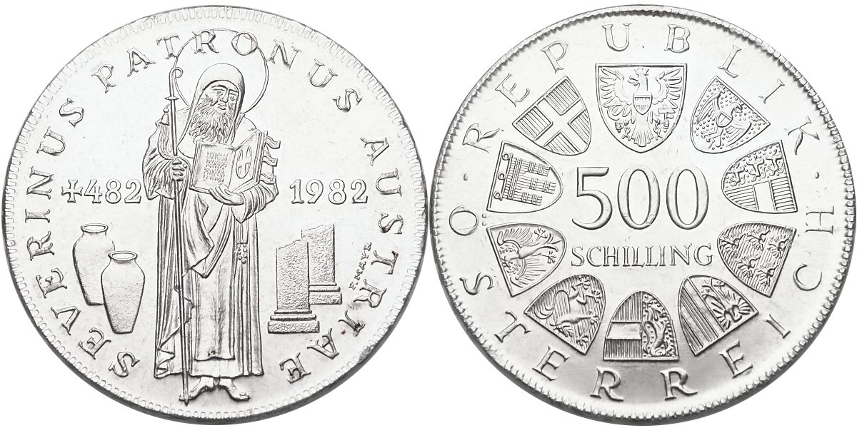 Rakousko, 500 Schlilling 1982