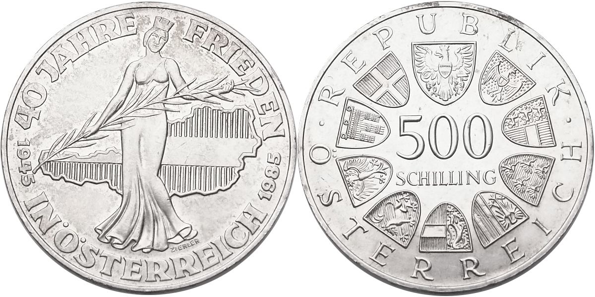 Rakousko, 500 Schlilling 1985