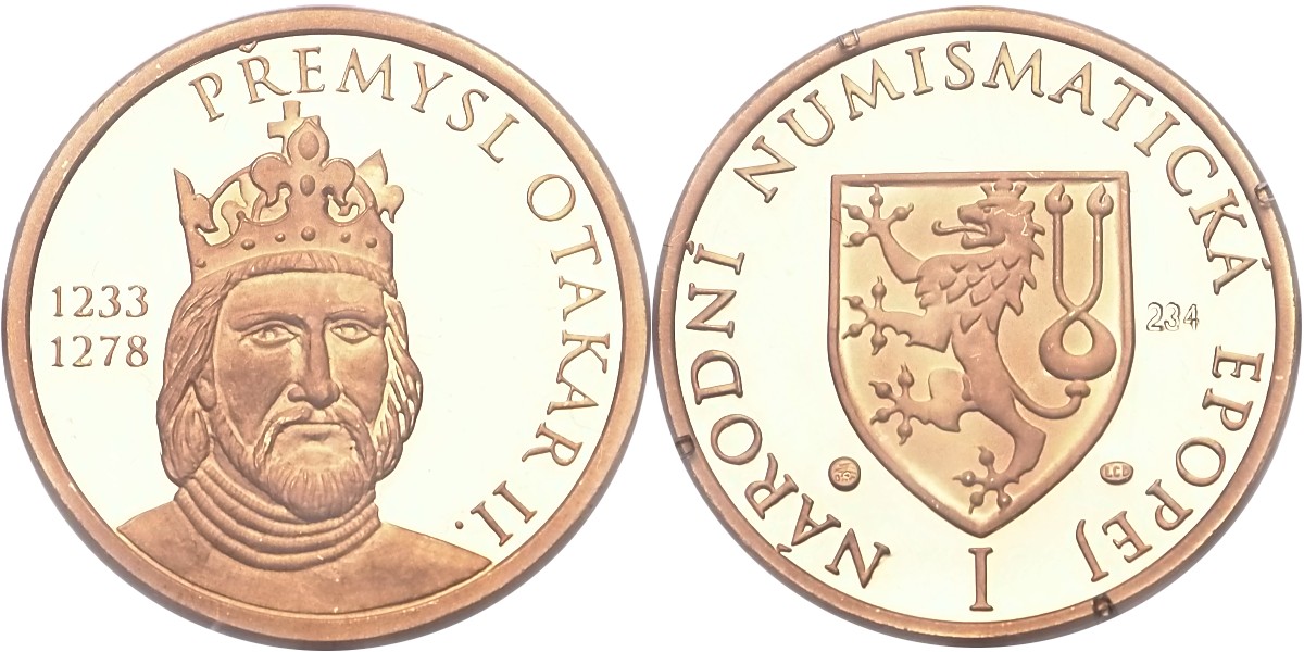 Česká republika - Au medaile Přemysl Otakar II.
