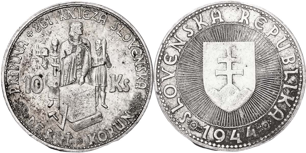 Slovenská republika 1939 - 1945, 10 Korun 1944 varianta