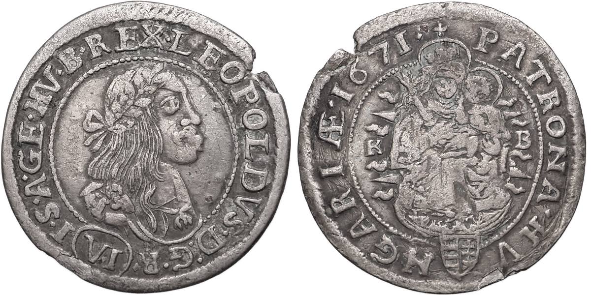 Leopold I. 1657 - 1705, VI Krejcar 1671 KB