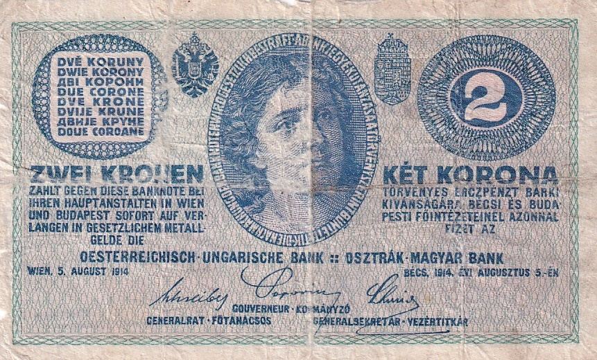 Rakousko - Uhersko, 1867 - 1918, 2 Koruna 1914