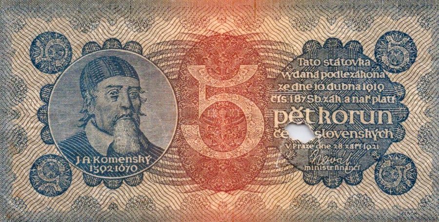 Československo 1919 - 1939, 5 koruna 1921