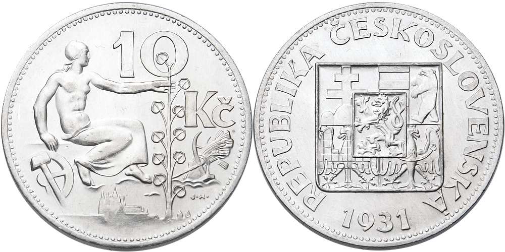 ČSR 1918 - 1939, 10 koruna 1931