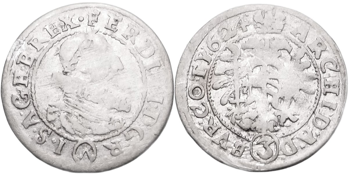 Ferdinand II. 1619 - 1637, 3 Krejcar 1624