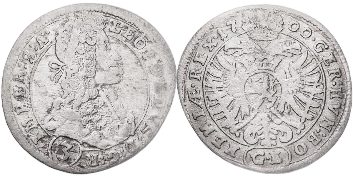 Leopold I., 1657 - 1705, 3 Krejcar 1700