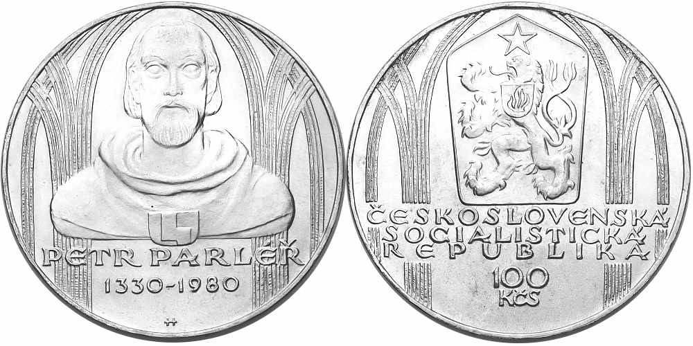 Československo 1953 - 1993, 100 Kčs 1980 Petr Parléř