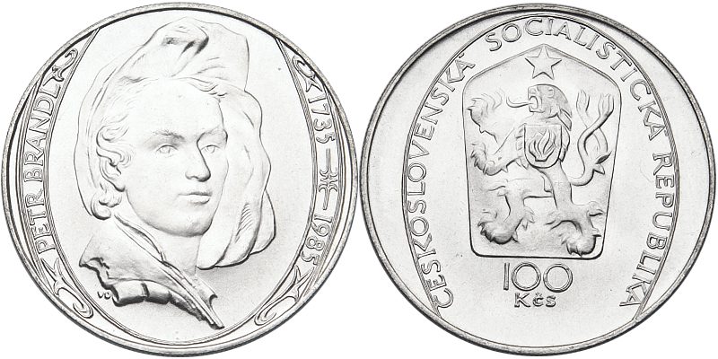 Československo 1953 - 1993, 100 Kčs 1985, Petr Brandl