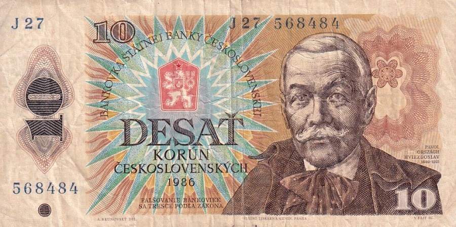 Československo 1970 - 1989, 10 Kčs 1986