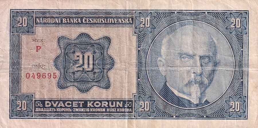 Československo 1919 - 1939, 20 Korun 1926 série P