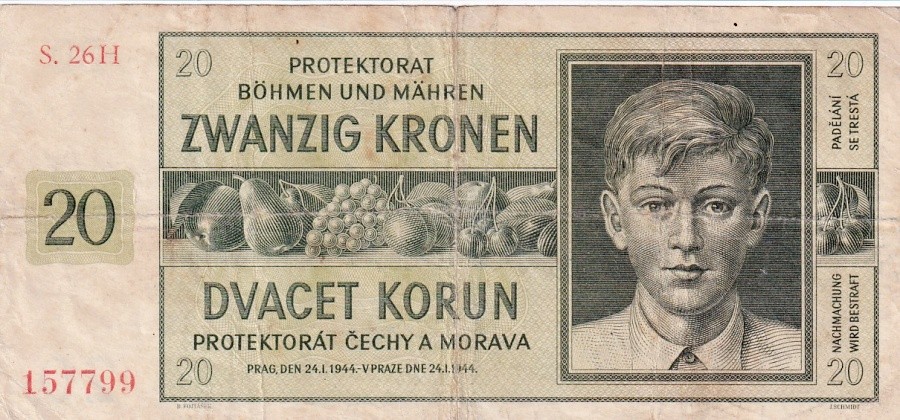 Protektorát 1939 - 1945, 20 Korun 1944