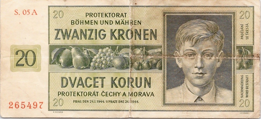 Protektorát 1939 - 1945, 20 Korun 1944