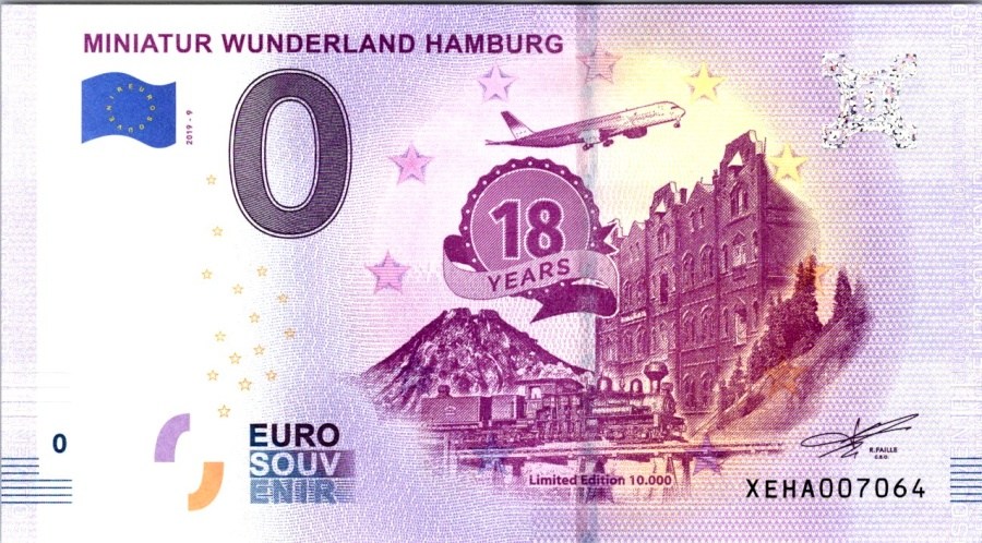 Německo, 0 EUR 2019 miniatur wunderland Hamburg