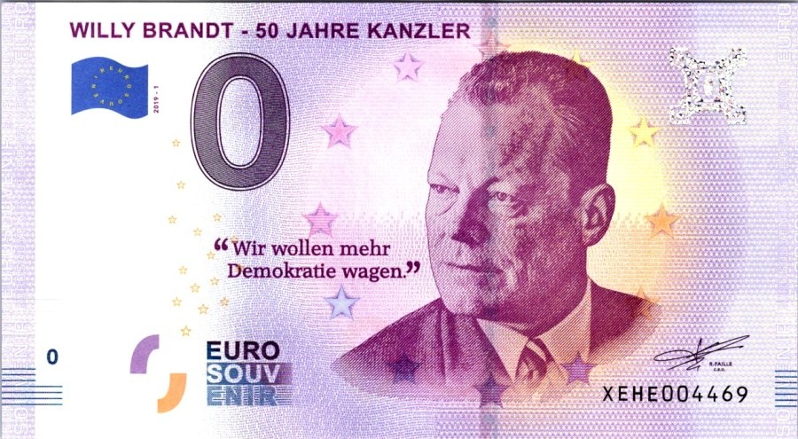 Německo, 0 EUR 2019 Willy Brandt