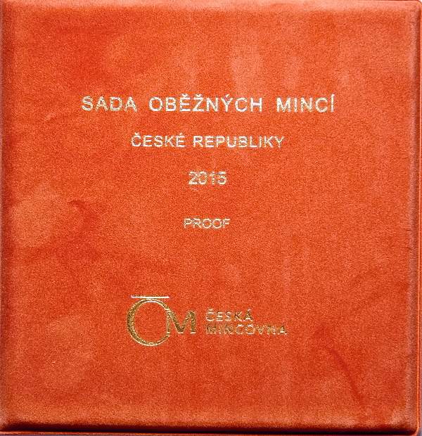 Česká republika, Sada oběžných mincí 2015, Proof semišový obal