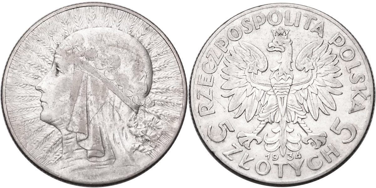 Polsko, 5 Zlotých 1934