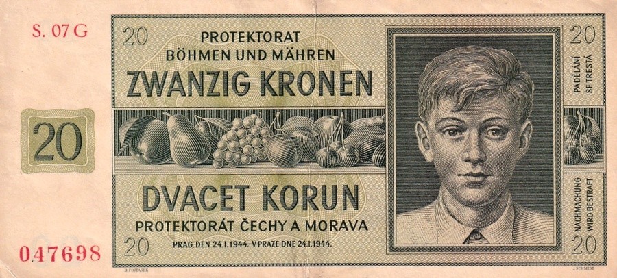 Protektorát 1939 - 1945, 20 Korun 1944